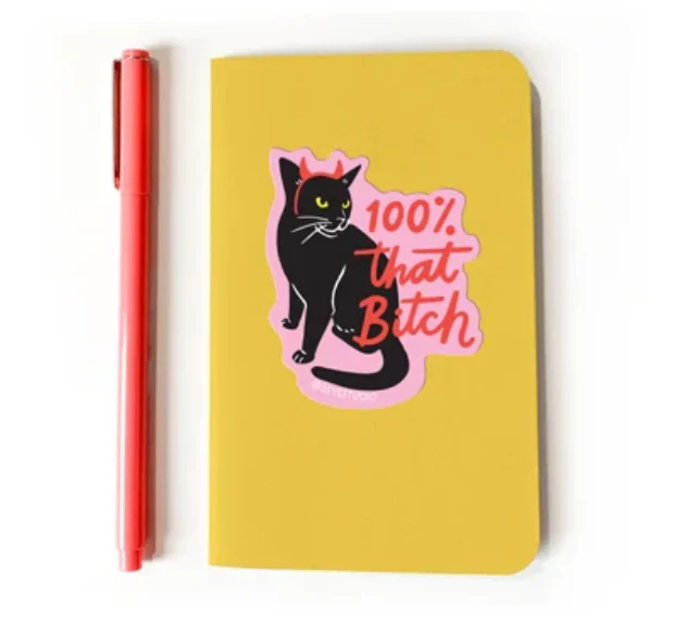 5 Eye Studio: 100 Percent That Cat Devil Sticker - Image 2
