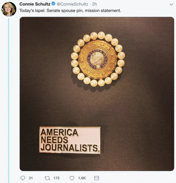 America Needs Journalists Enamel Pin - Image 3