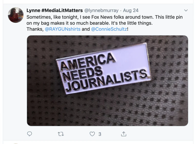 America Needs Journalists Enamel Pin - Image 4