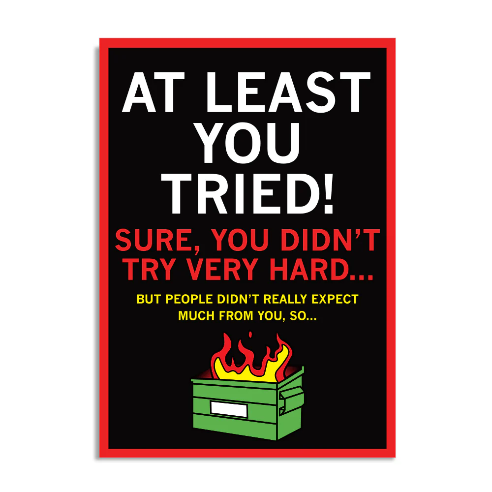 At Least You Tried Postcard