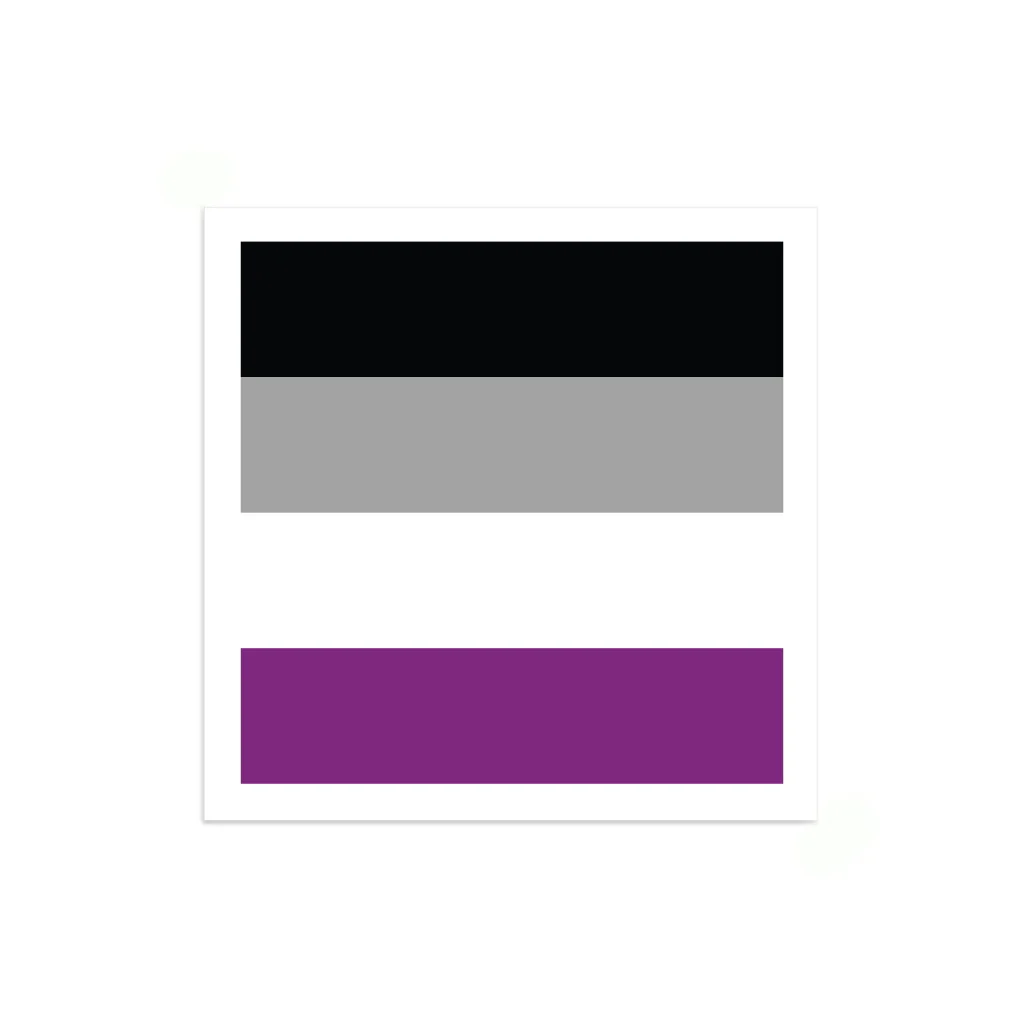 Asexual Pride Flag Mini Square Sticker