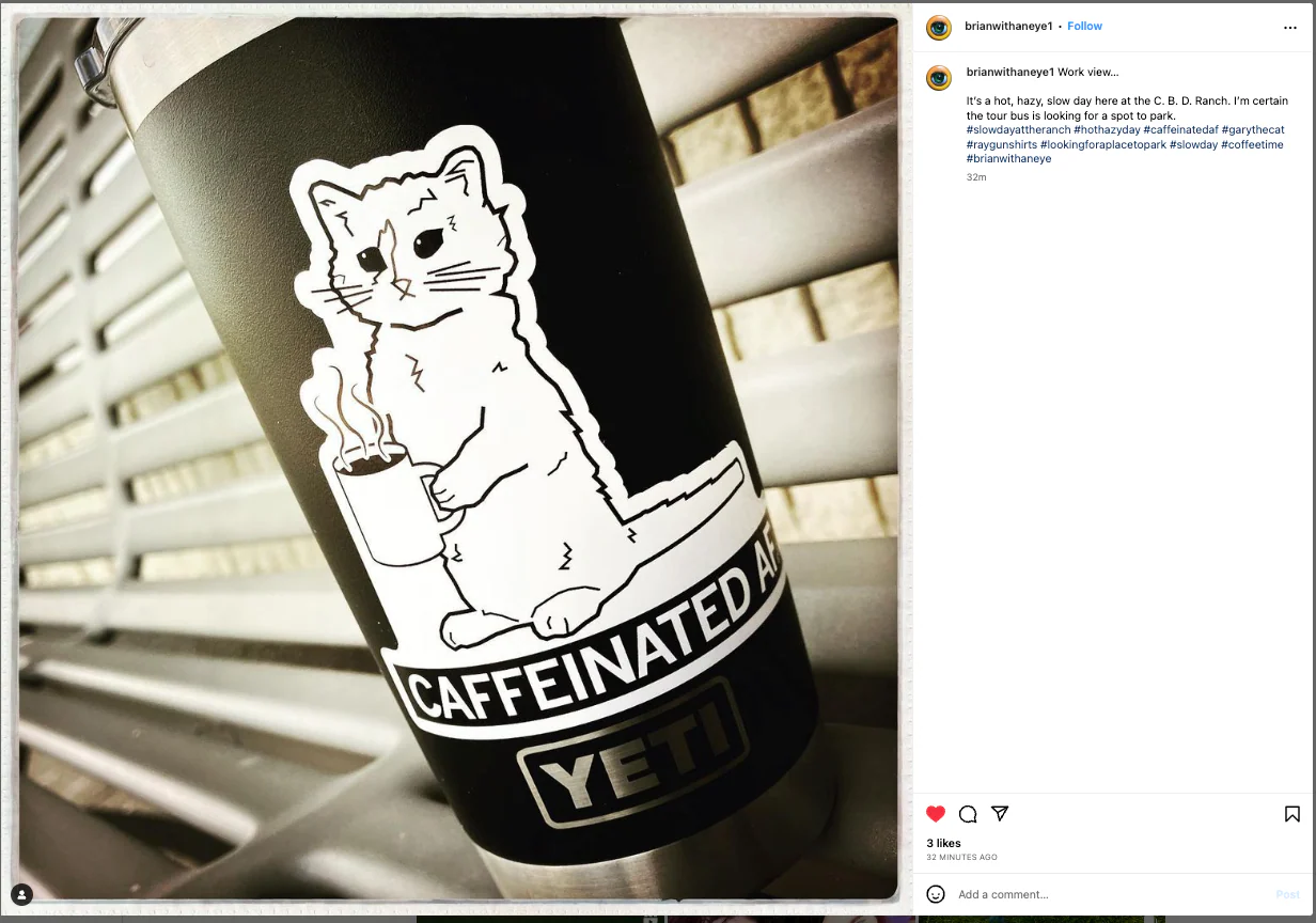 Caffeinated AF Die-Cut Sticker - Image 3