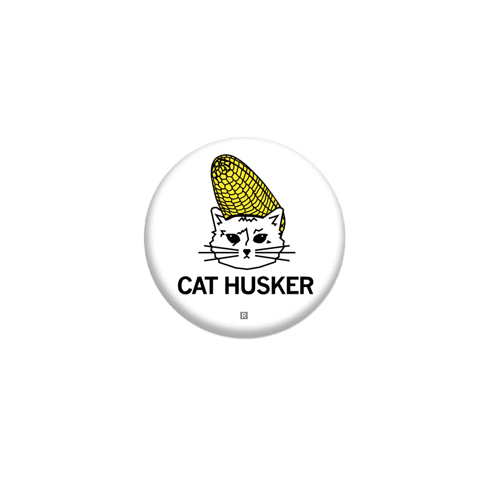 Cat Husker 1" Button