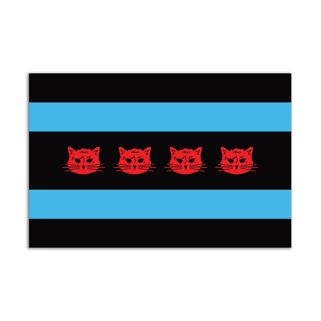Chicago Flag Gary Sticker