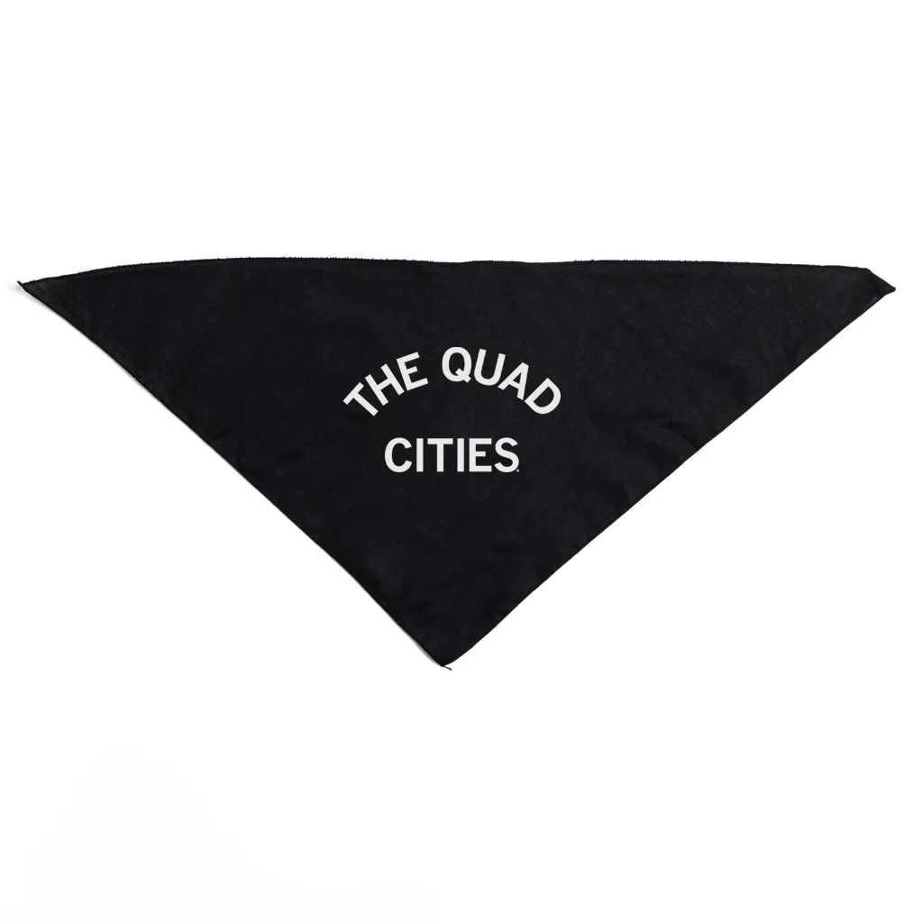 Quad Cities Curved Logo Dog Bandana - Image 2