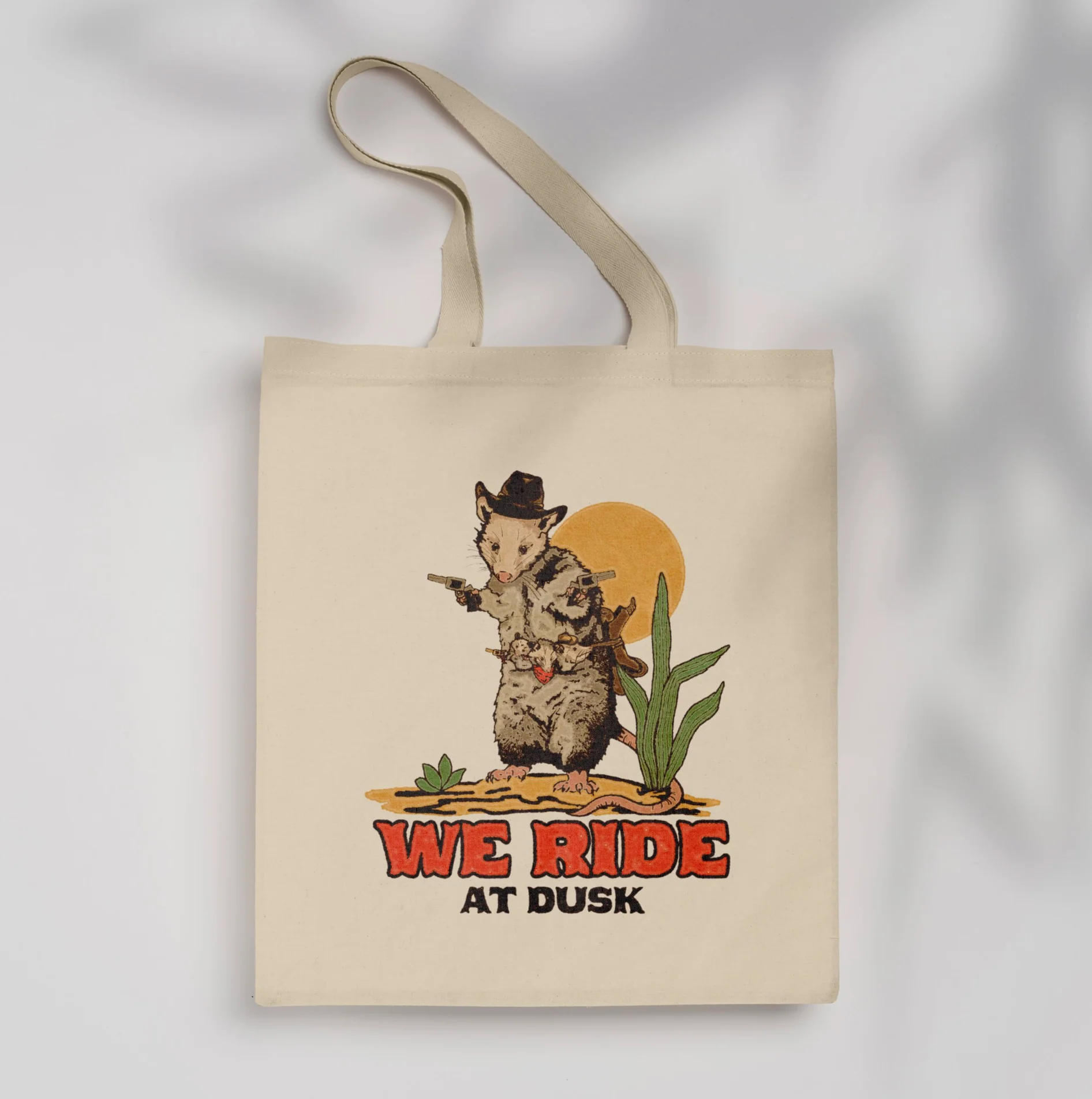 Cluster Funk Studio: Opossum Cowboy Tote Bag - Image 2
