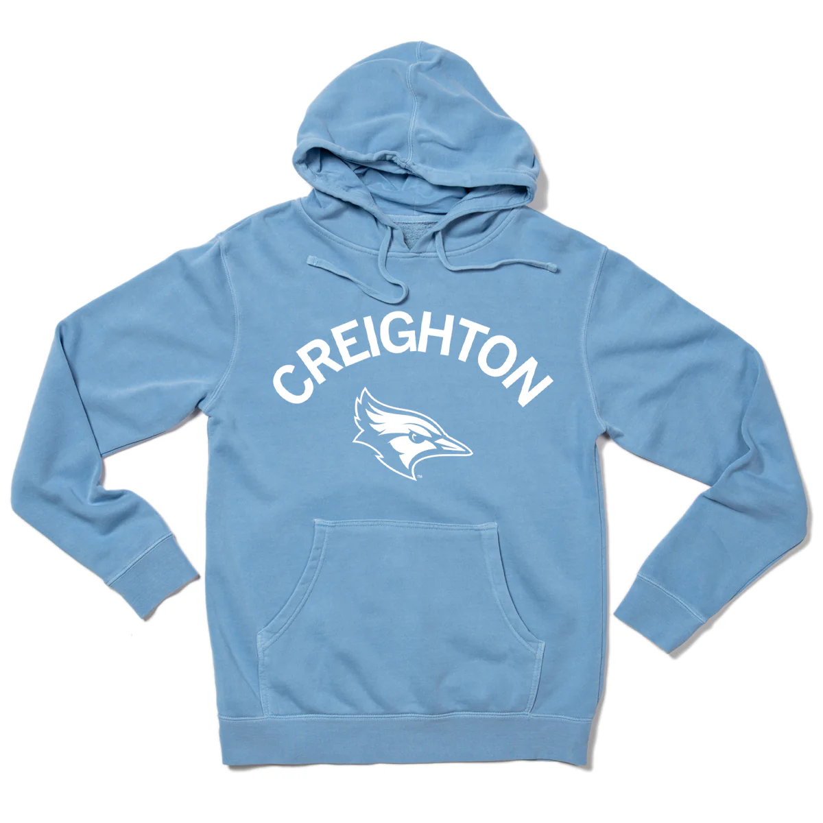 Creighton Curved Logo Pullover Hoodie - Image 2