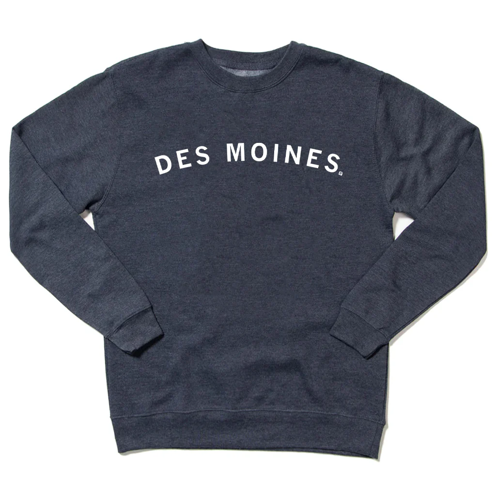 Des Moines Curved Logo Crew Sweatshirt - Image 2