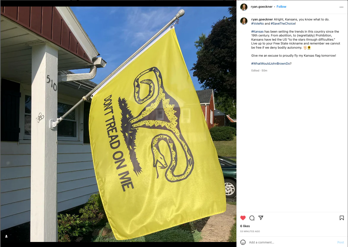 Don't Tread On Me Uterus Flag - Image 3