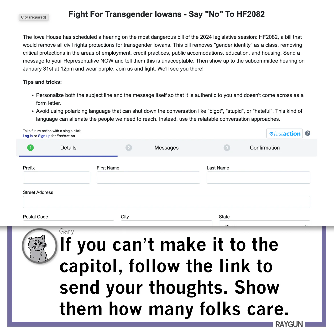 Don't Legislate Hate Purple - Image 3