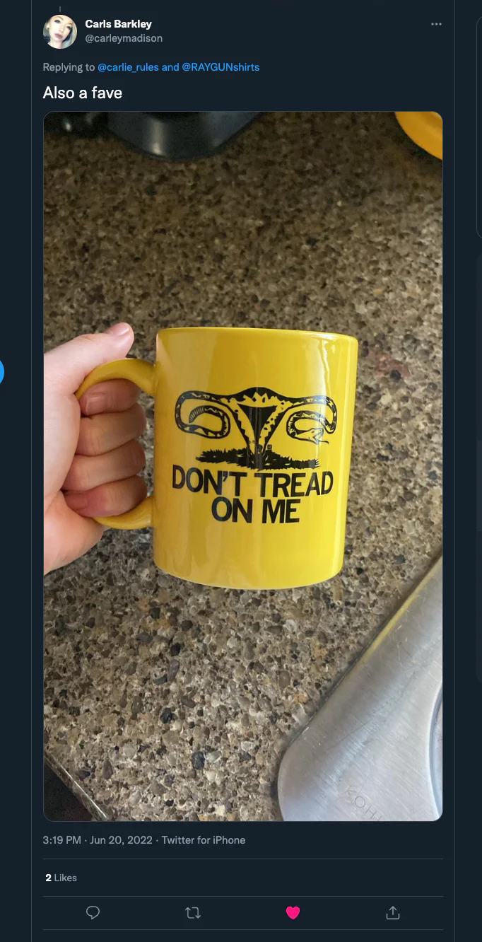 Don't Tread On Me Uterus Mug - Image 3