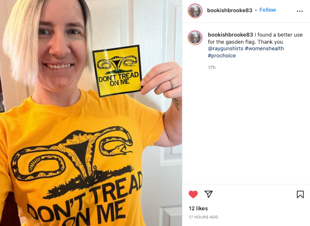 Don't Tread On Me Uterus Sticker - Image 2