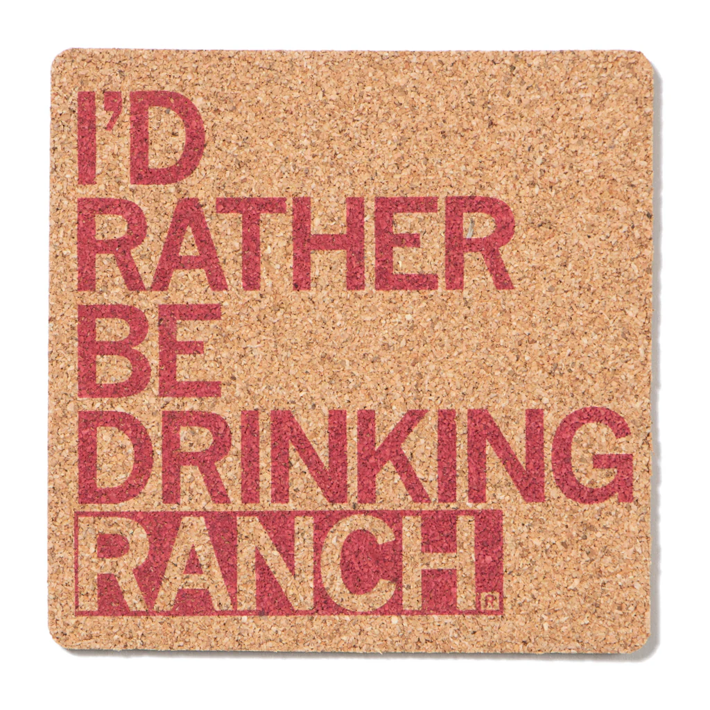 Drinking Ranch Cork Coaster