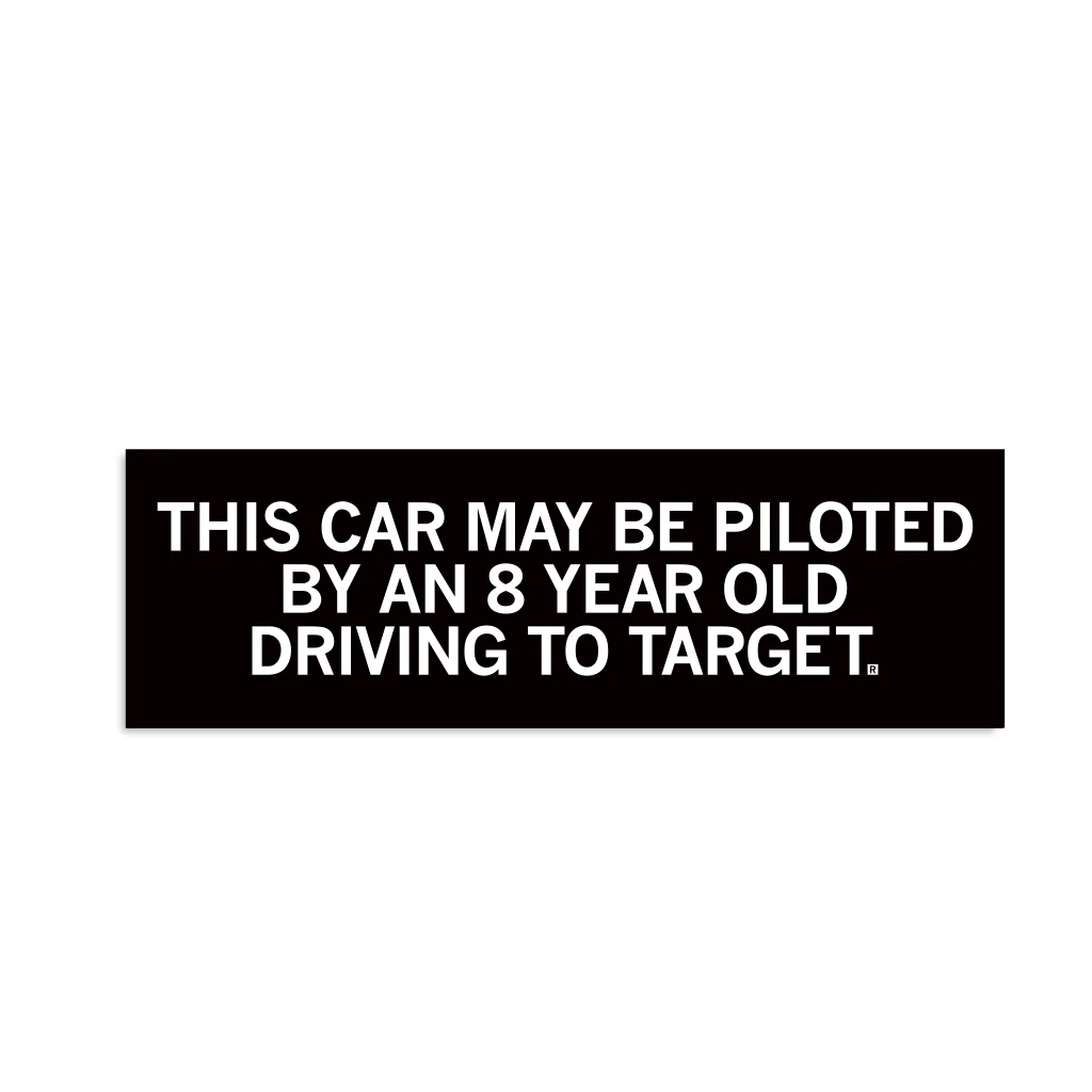 Driving To Target Bumper Sticker