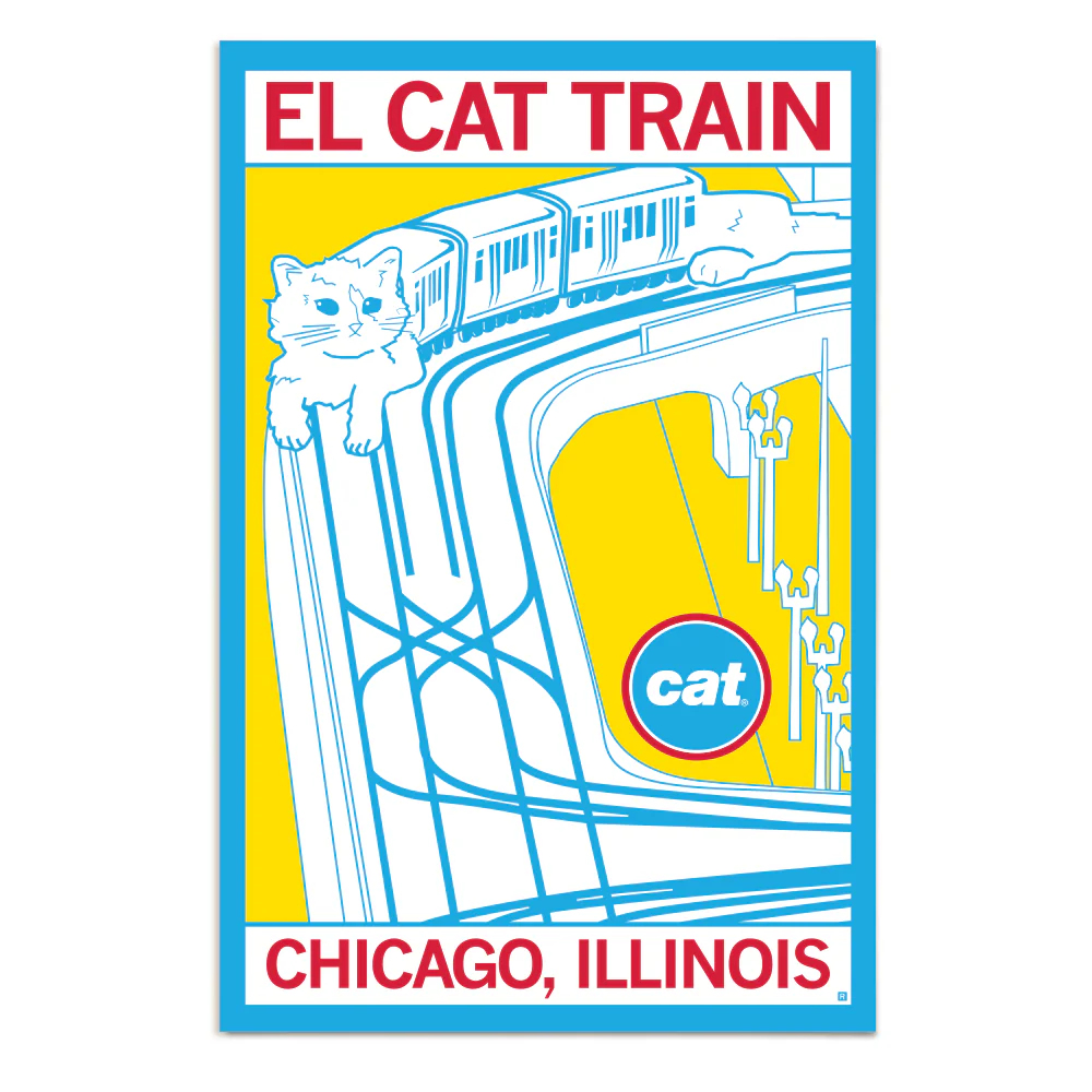 El Cat Train Poster