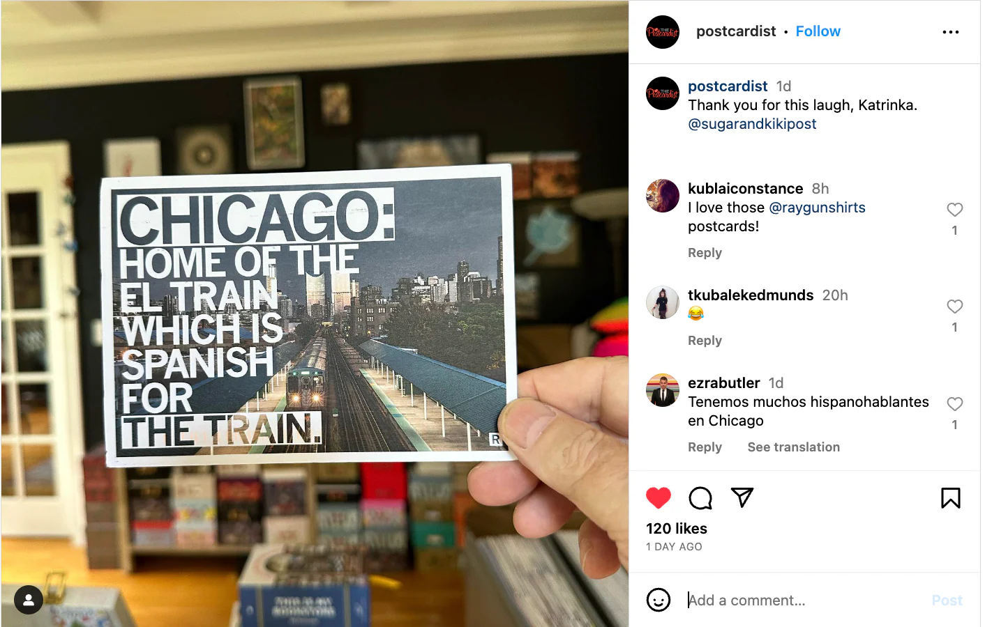 El Train Photo Postcard - Image 3