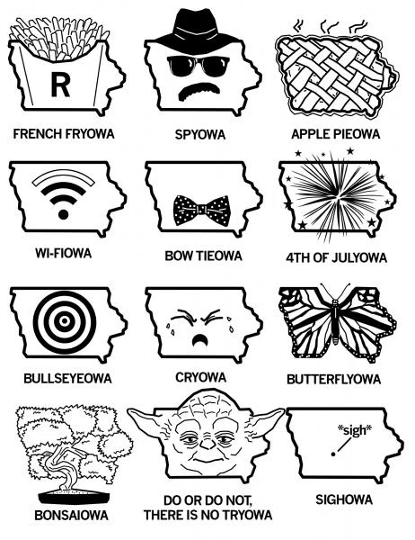 Faces of Iowa Cork Coaster - Image 2