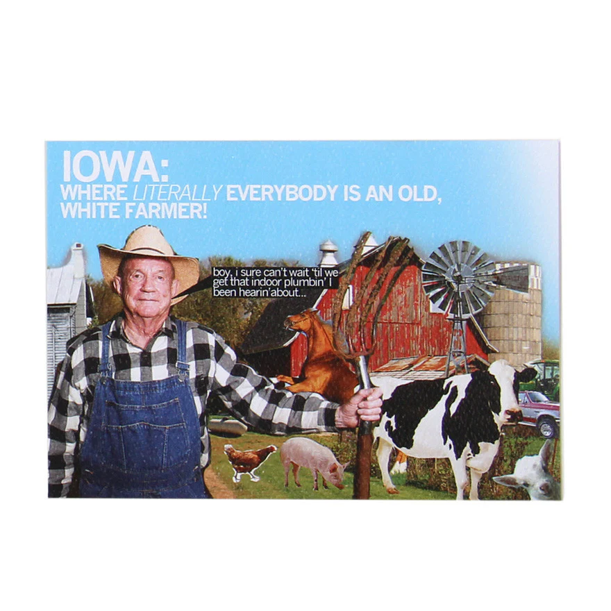 White Farmer Postcard