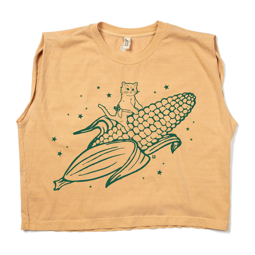 Gary Riding Corn Muscle Crop Top