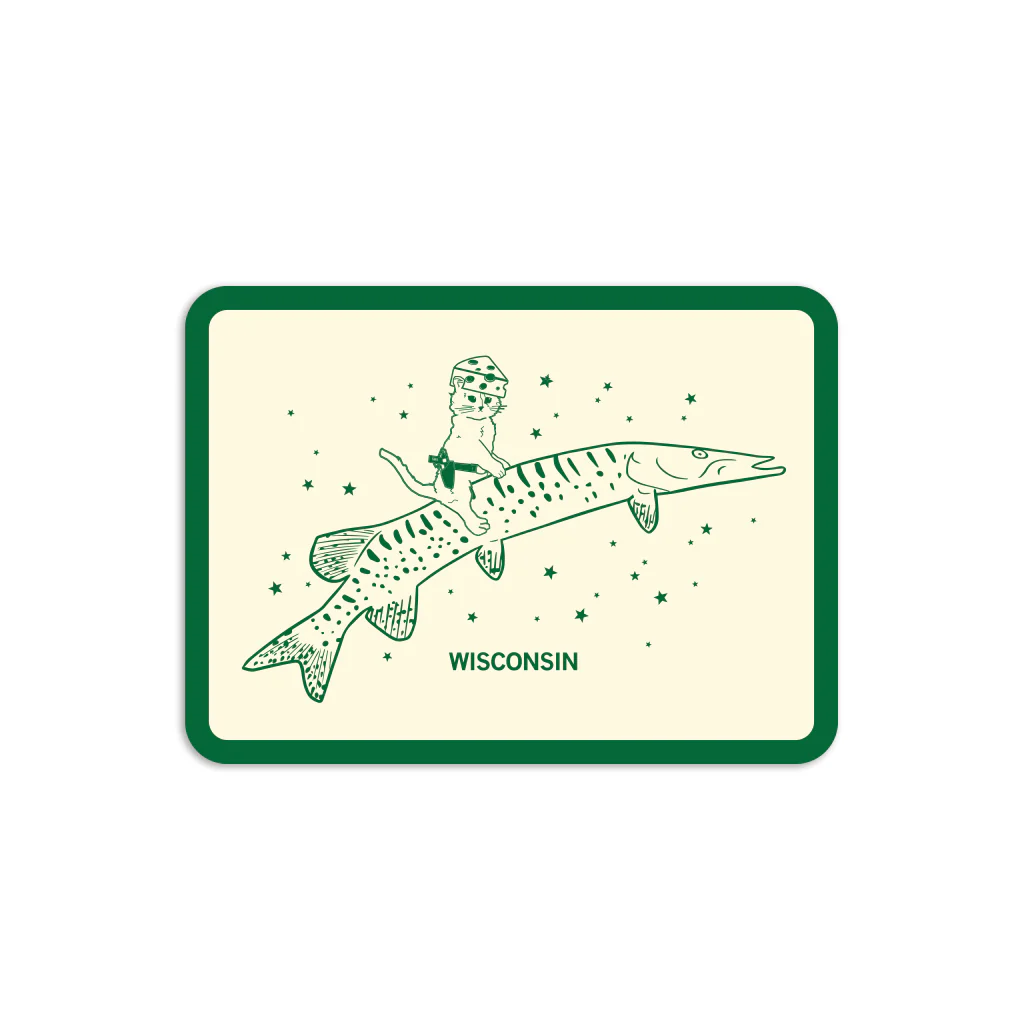 Gary Riding Musky Die-Cut Sticker