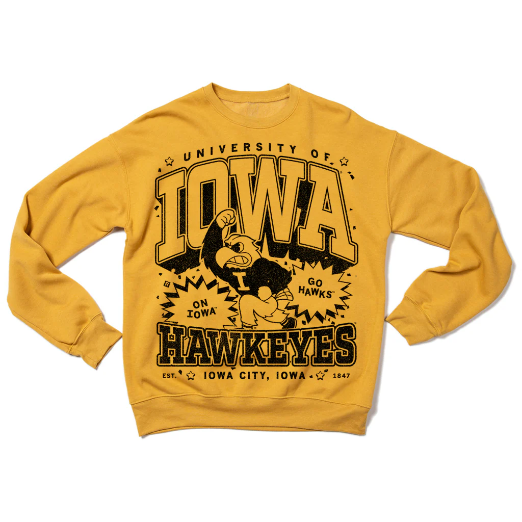 Hawkeyes Max Collegiate Crew Sweatshirt - Image 2