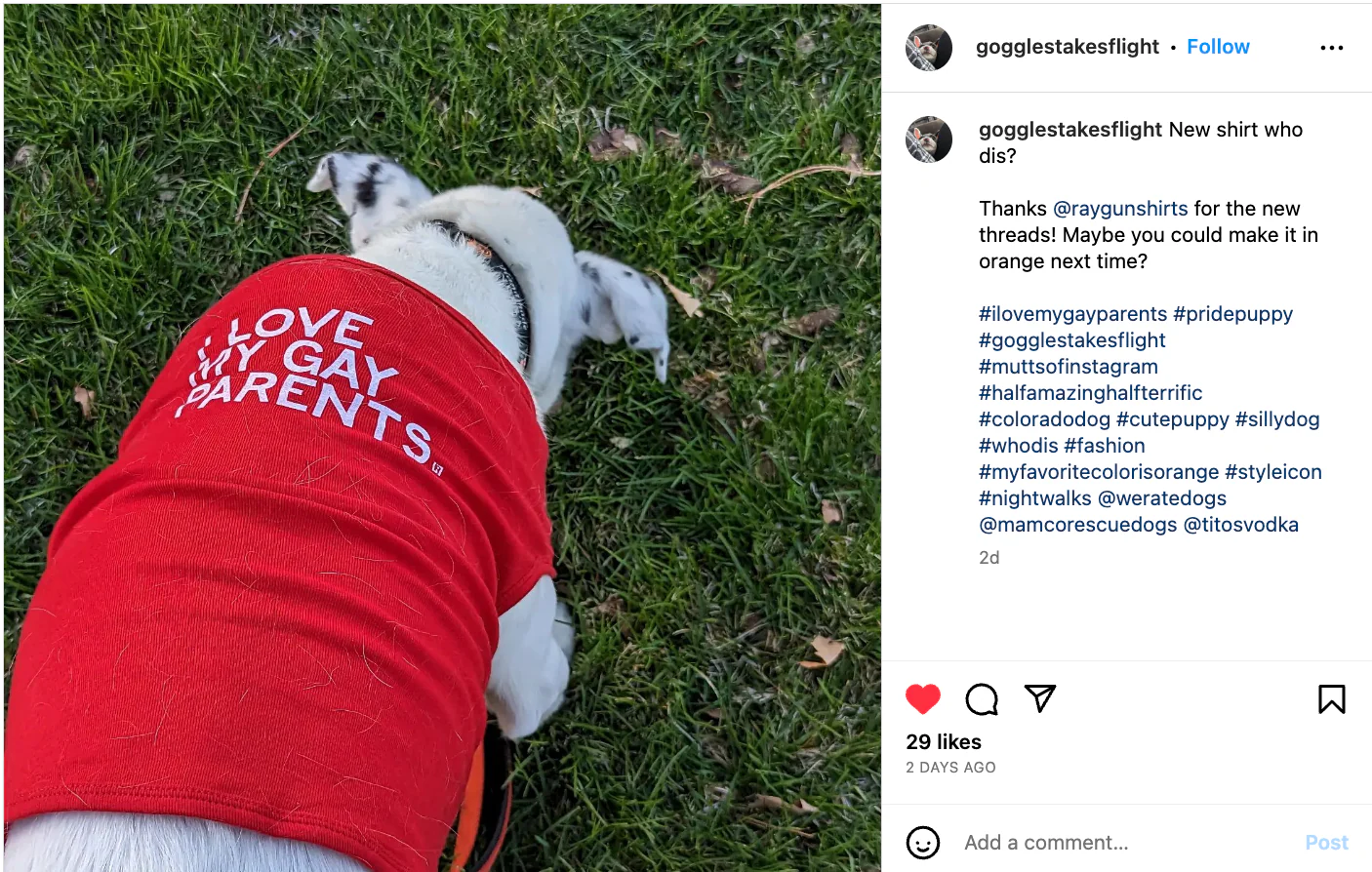 I Love My Gay Parents Dog Shirt - Image 3