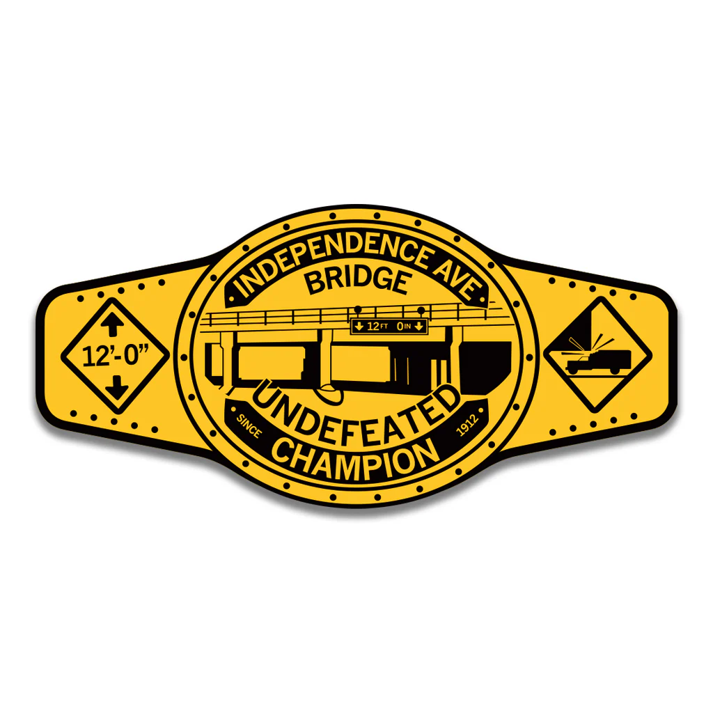 Independence Ave Bridge: Undefeated Die-Cut Sticker