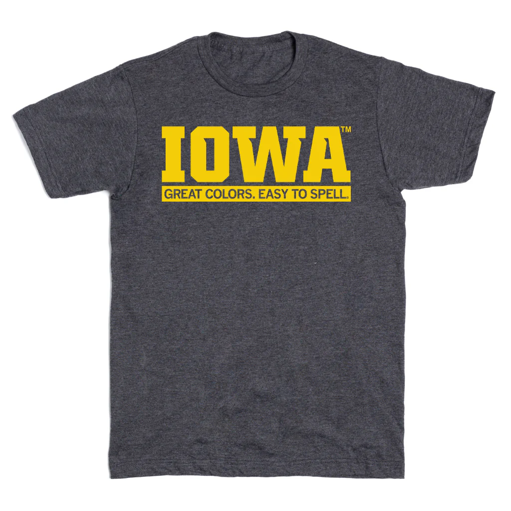 Iowa: Great Colors Easy To Spell Charcoal - Image 2