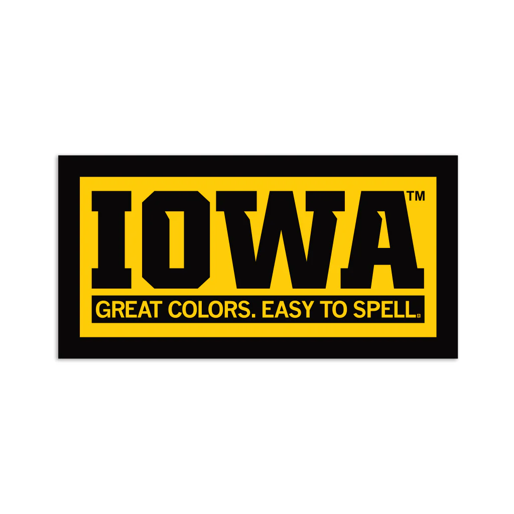 Iowa: Great Colors Easy To Spell Text Sticker