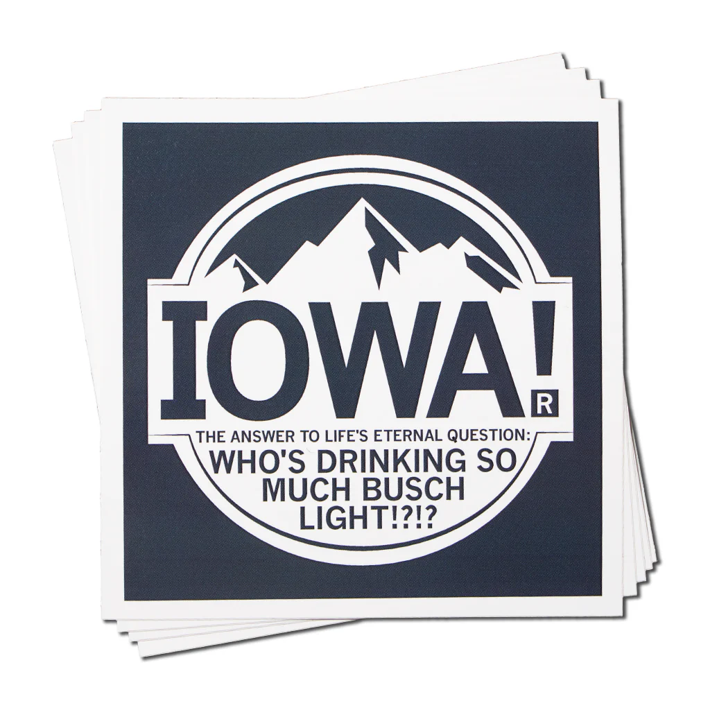Iowa: Light Beer Sticker