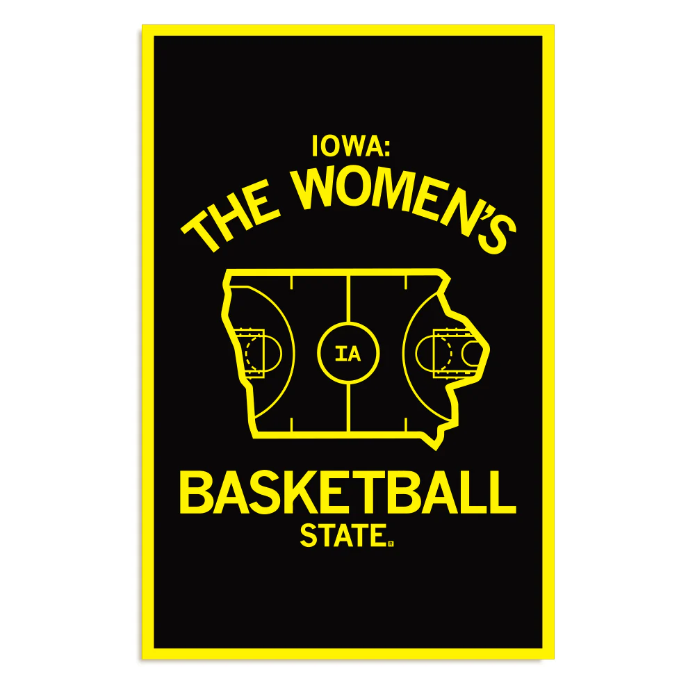 Iowa: The Women's Basketball State Black Poster