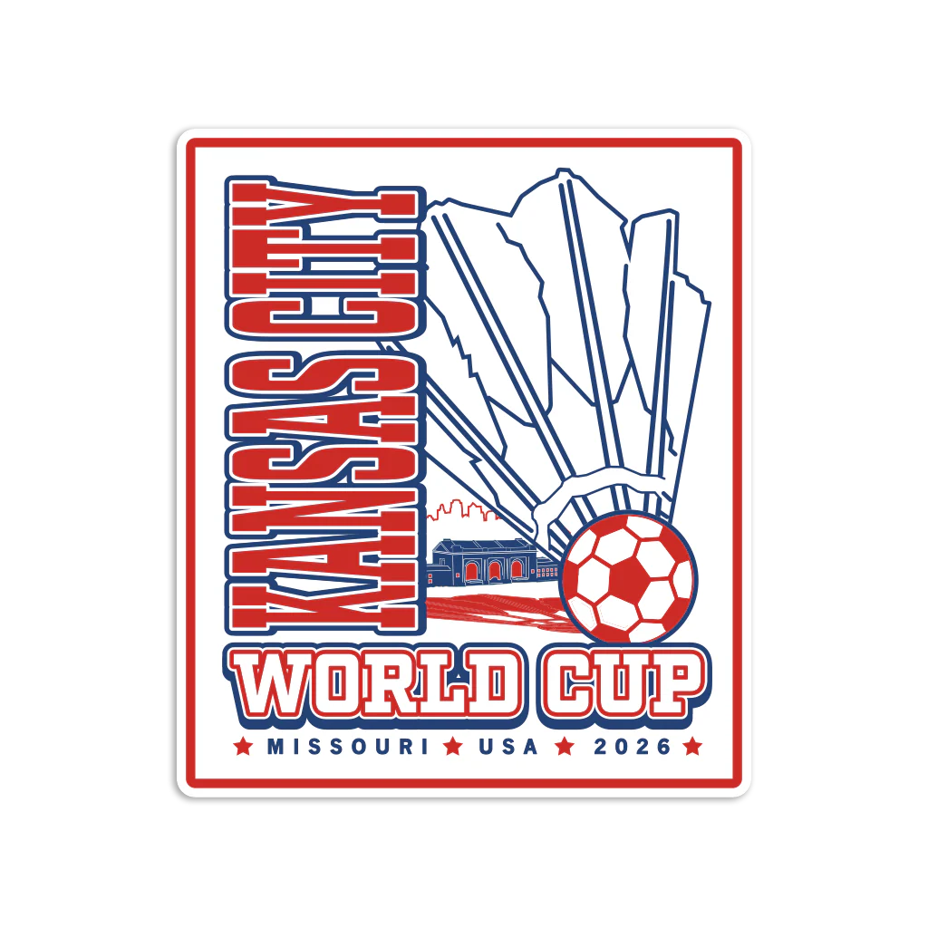 KC World Cup Shuttlecock Max Collegiate Die-Cut Sticker