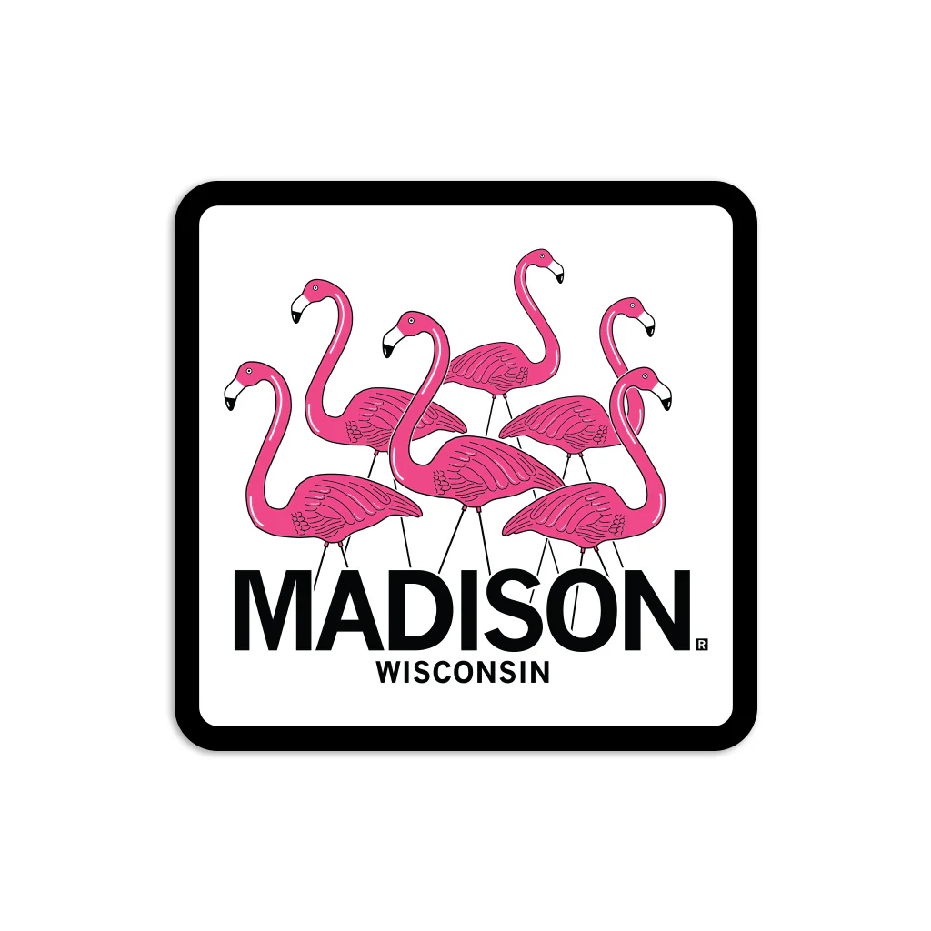 Madison Flamingos Die-Cut Sticker