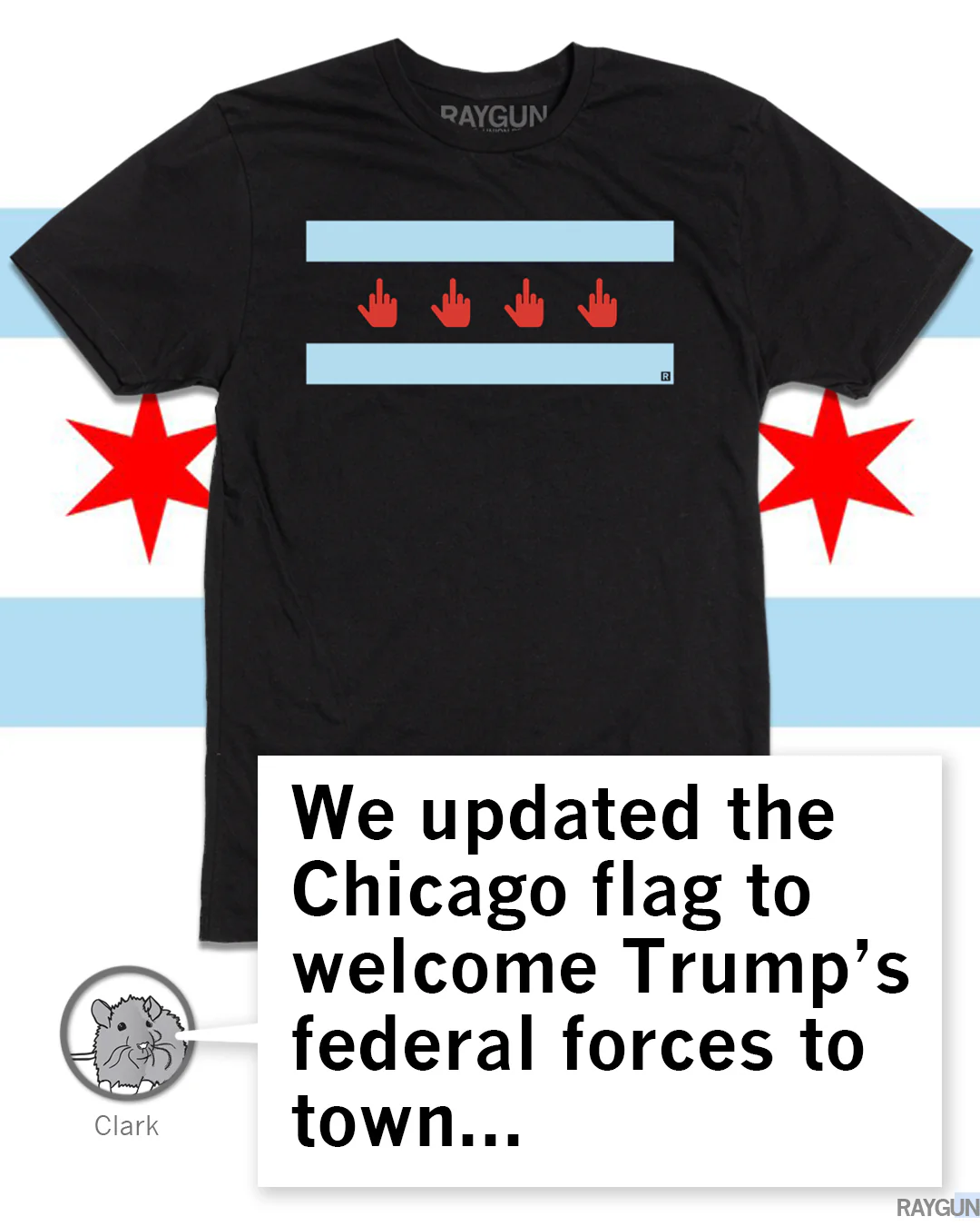 Middle Finger Chicago Flag - Image 4
