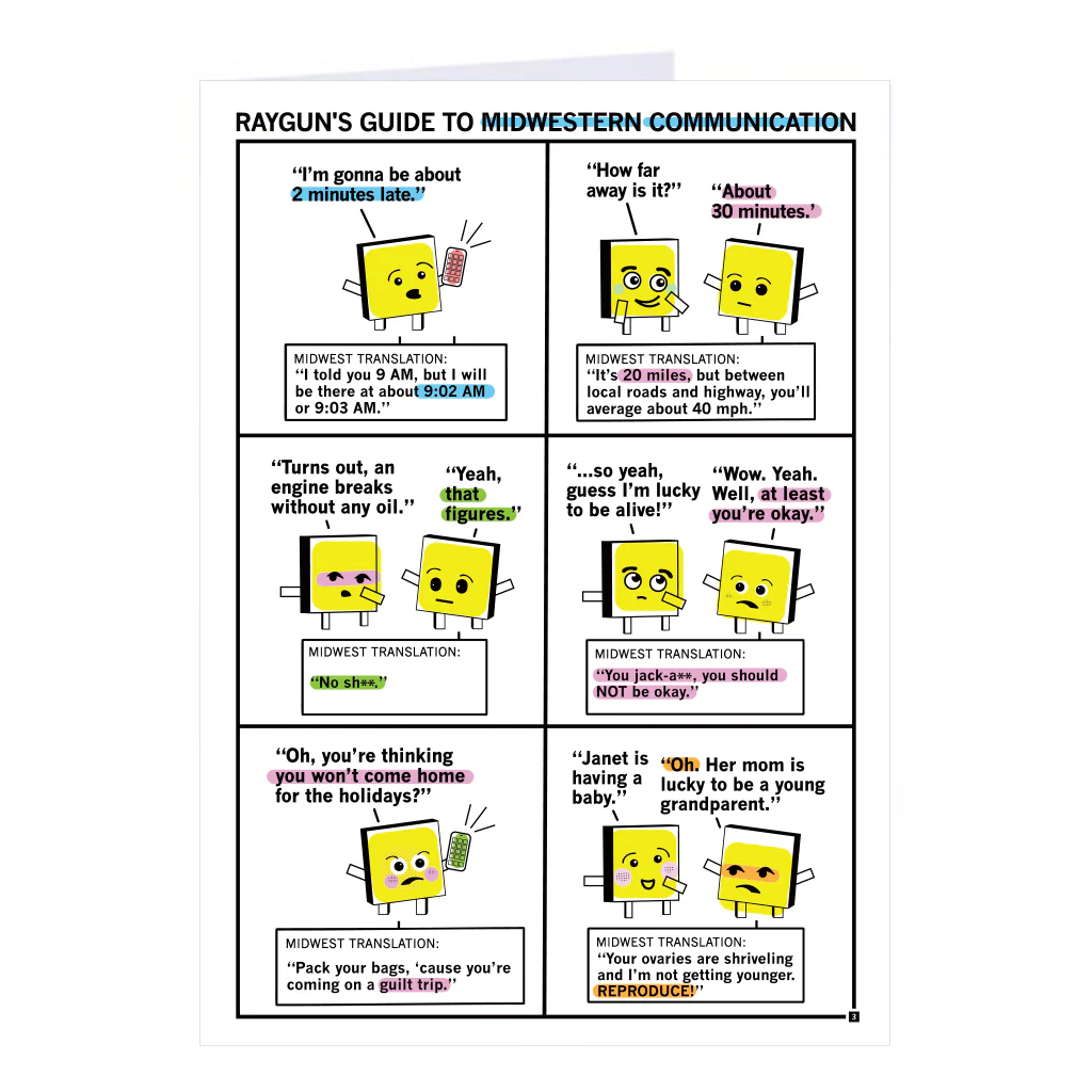 Midwestern Communication Blue Greeting Card