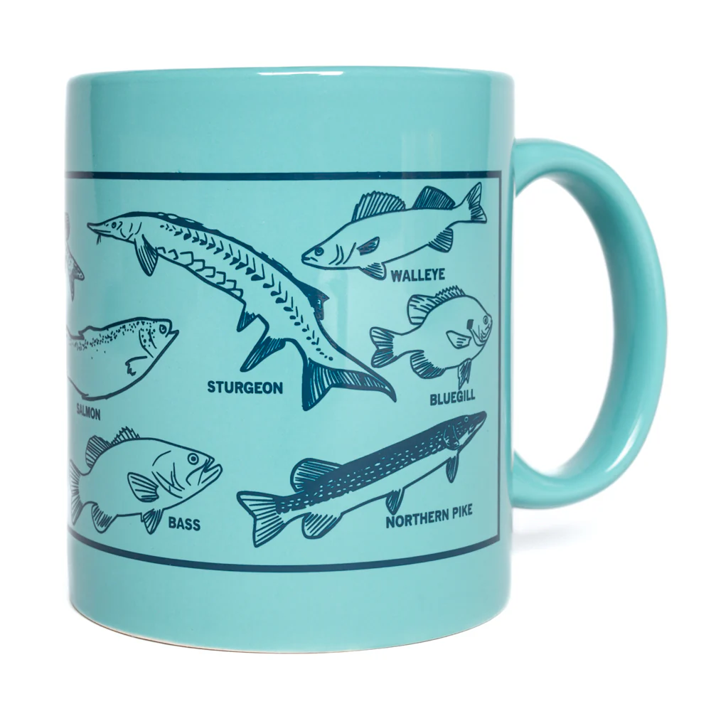 Midwestern Fish Mug - Aqua