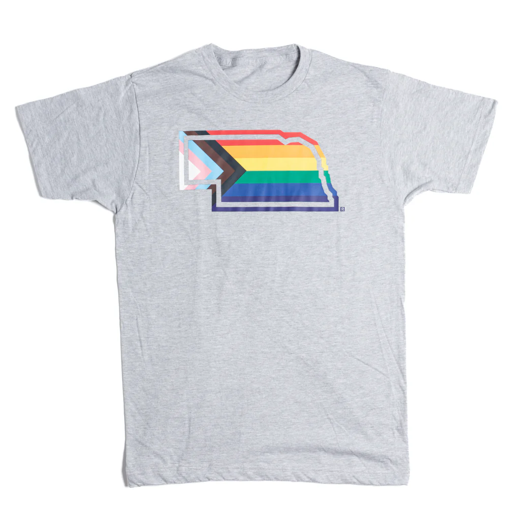 Nebraska Outline Progress Pride Flag - Image 2