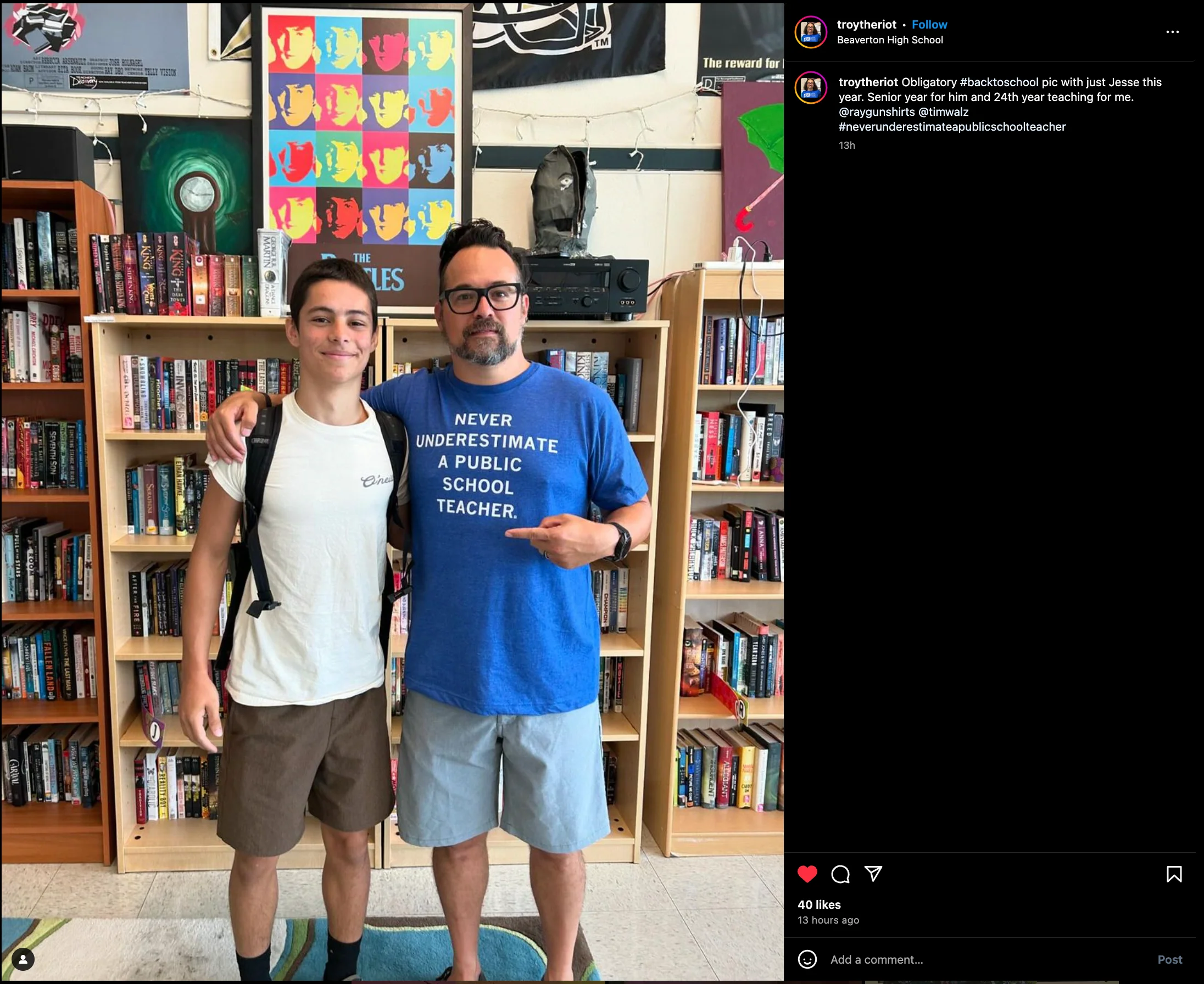 Never Underestimate a Public School Teacher Blue - Image 5