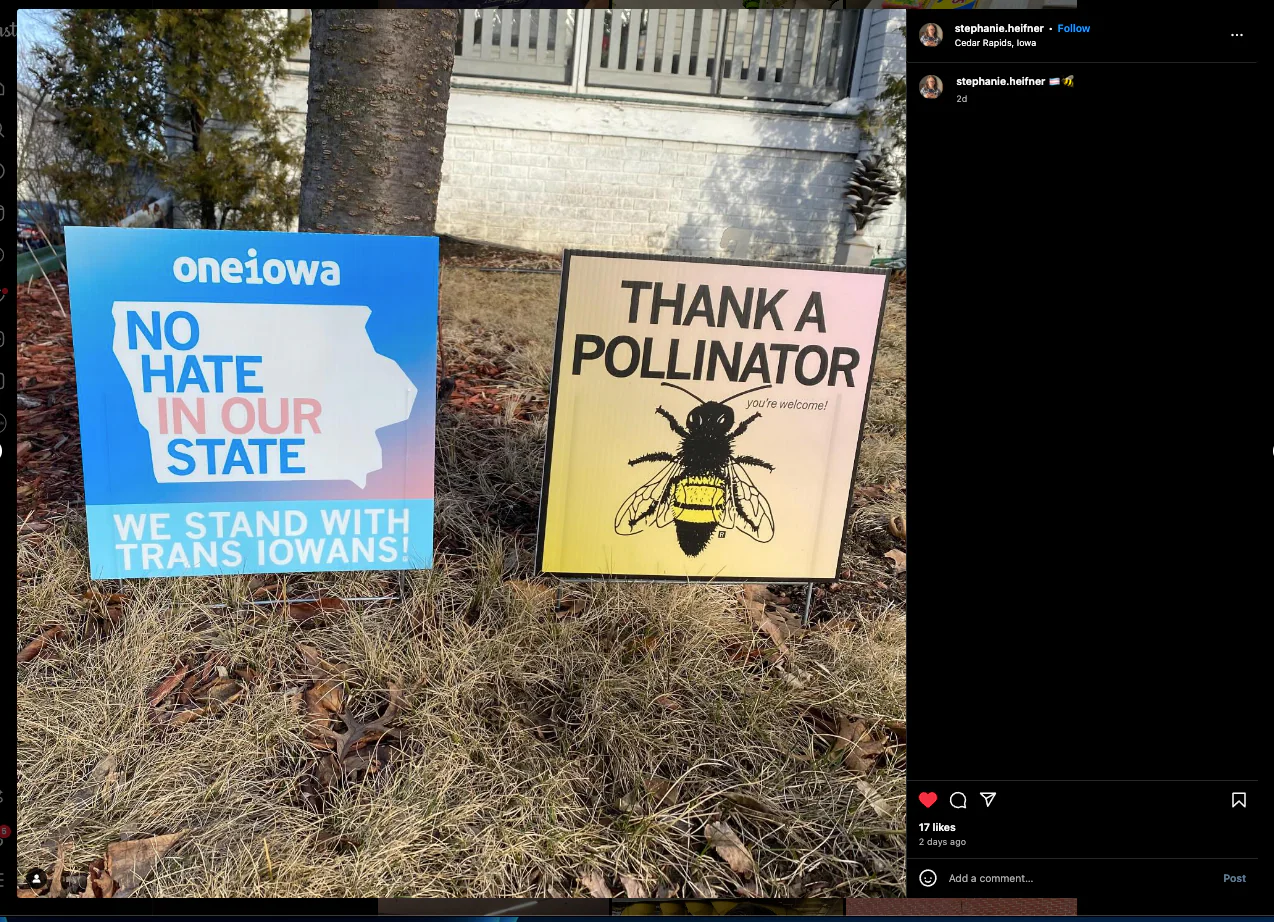 No Hate In Our State Yard Sign - Image 3