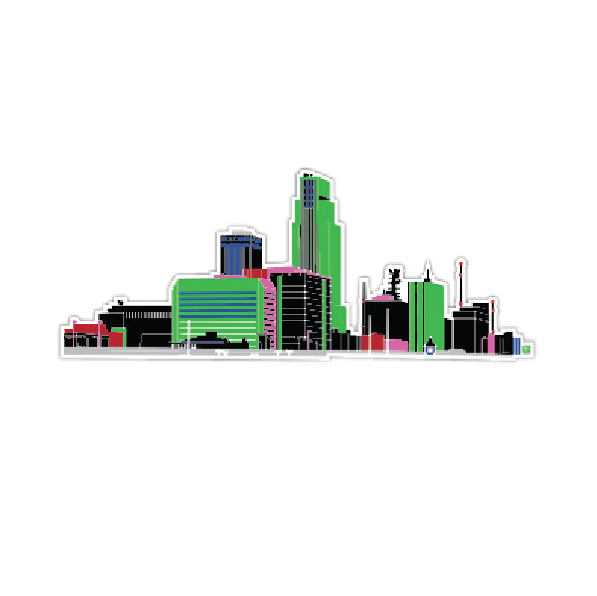 Omaha Skyline Die-Cut Sticker