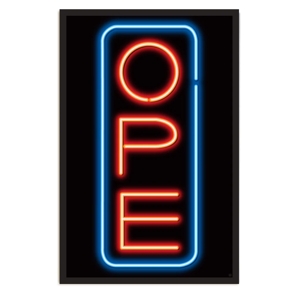 Ope Neon Sign Poster