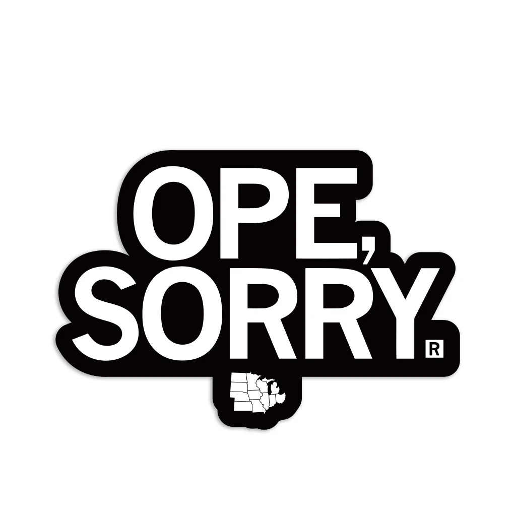 Ope Sorry Midwest Die-Cut Sticker