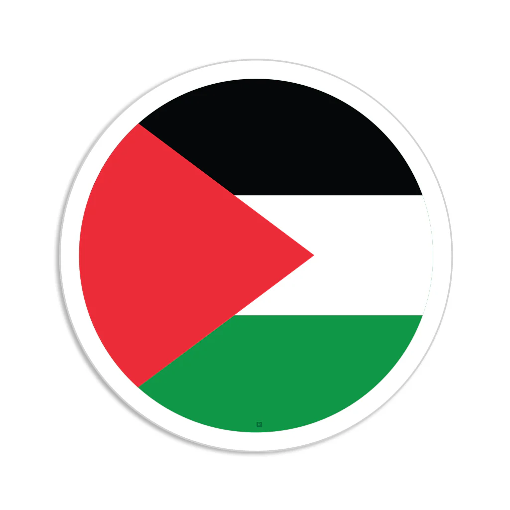 Palestine Flag Circle Sticker