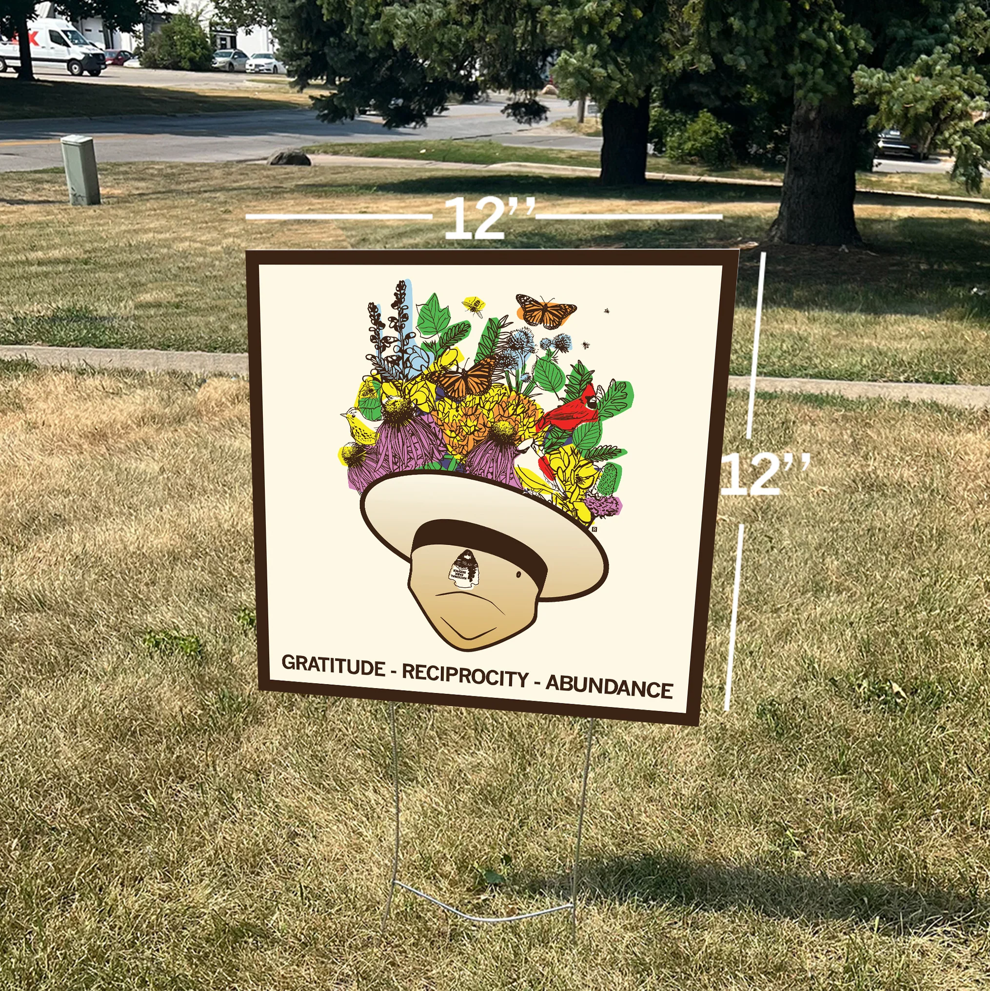 Park Ranger Hat Graphic Yard Sign - Image 2
