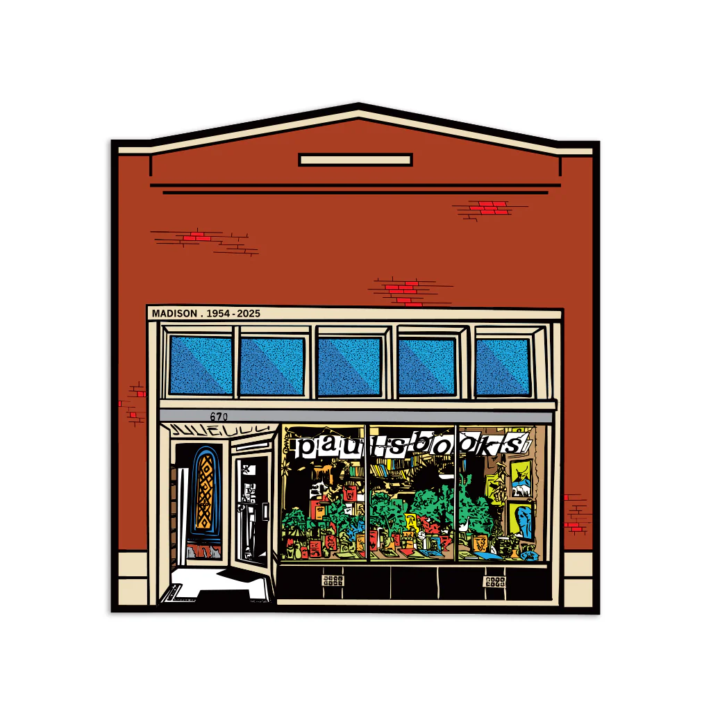 Paul's Books Illustration Die-Cut Sticker