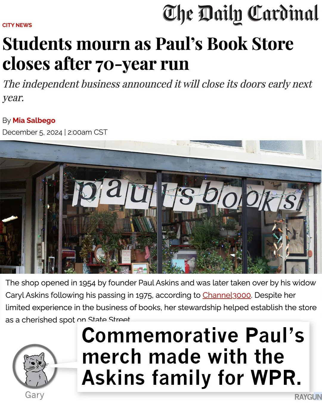 Paul's Books Illustration Tote Bag - Image 4