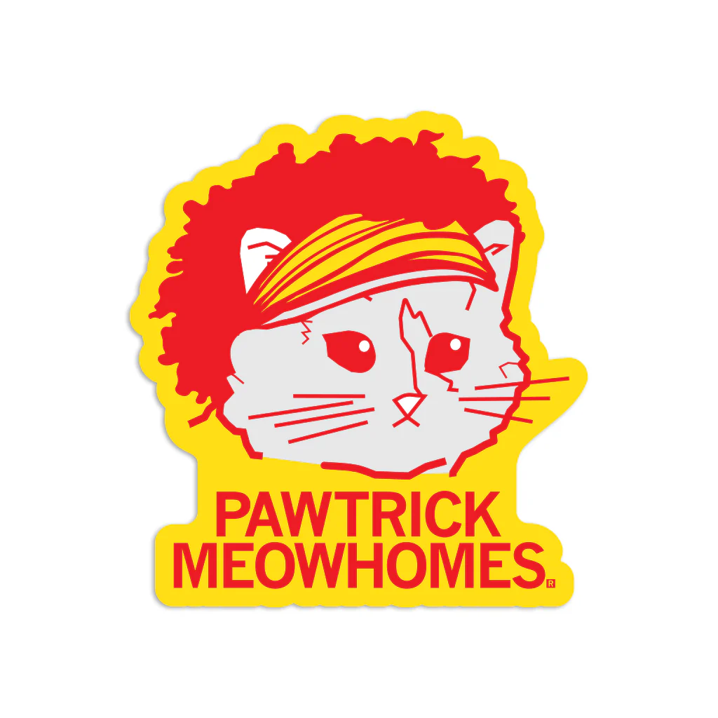 Pawtrick Meowhomes Die-Cut Sticker