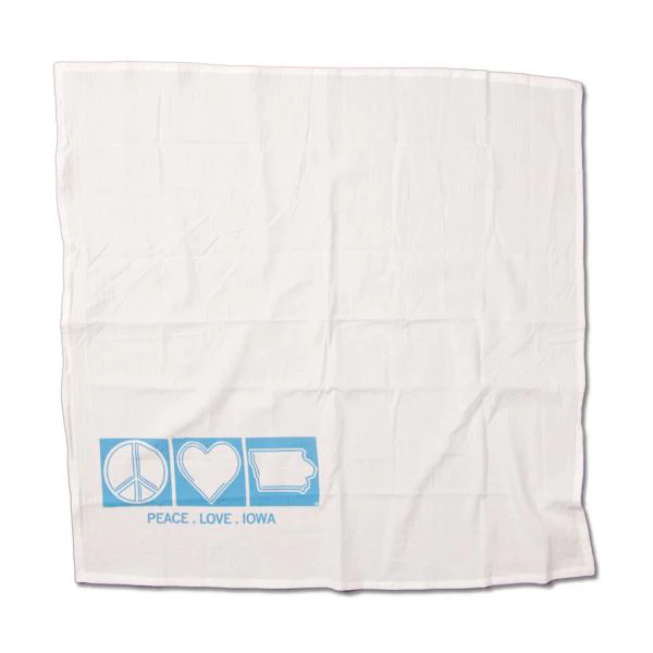 Peace Love Iowa Kitchen Towel - Image 3