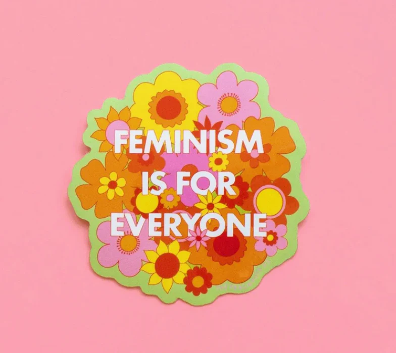 Peach Fuzz: Feminism Is For Everyone Sticker - Image 2