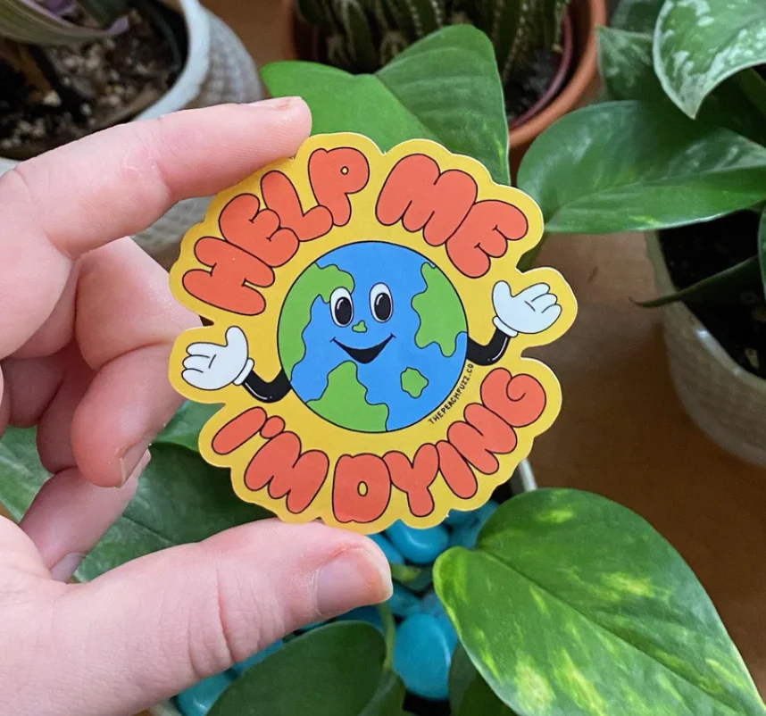 Peach Fuzz: Help Me, I'm Dying Sticker - Image 2